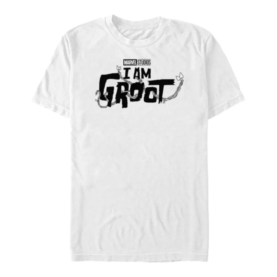 Marvel - I Am Groot - Groot Black Logo - Männer T-Shirt günstig online kaufen