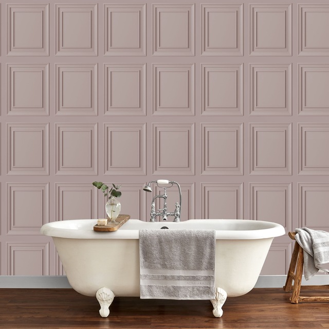 LAURA ASHLEY Vliestapete »Laura Ashley Redbrook Wood Panel Blush Vliestapet günstig online kaufen