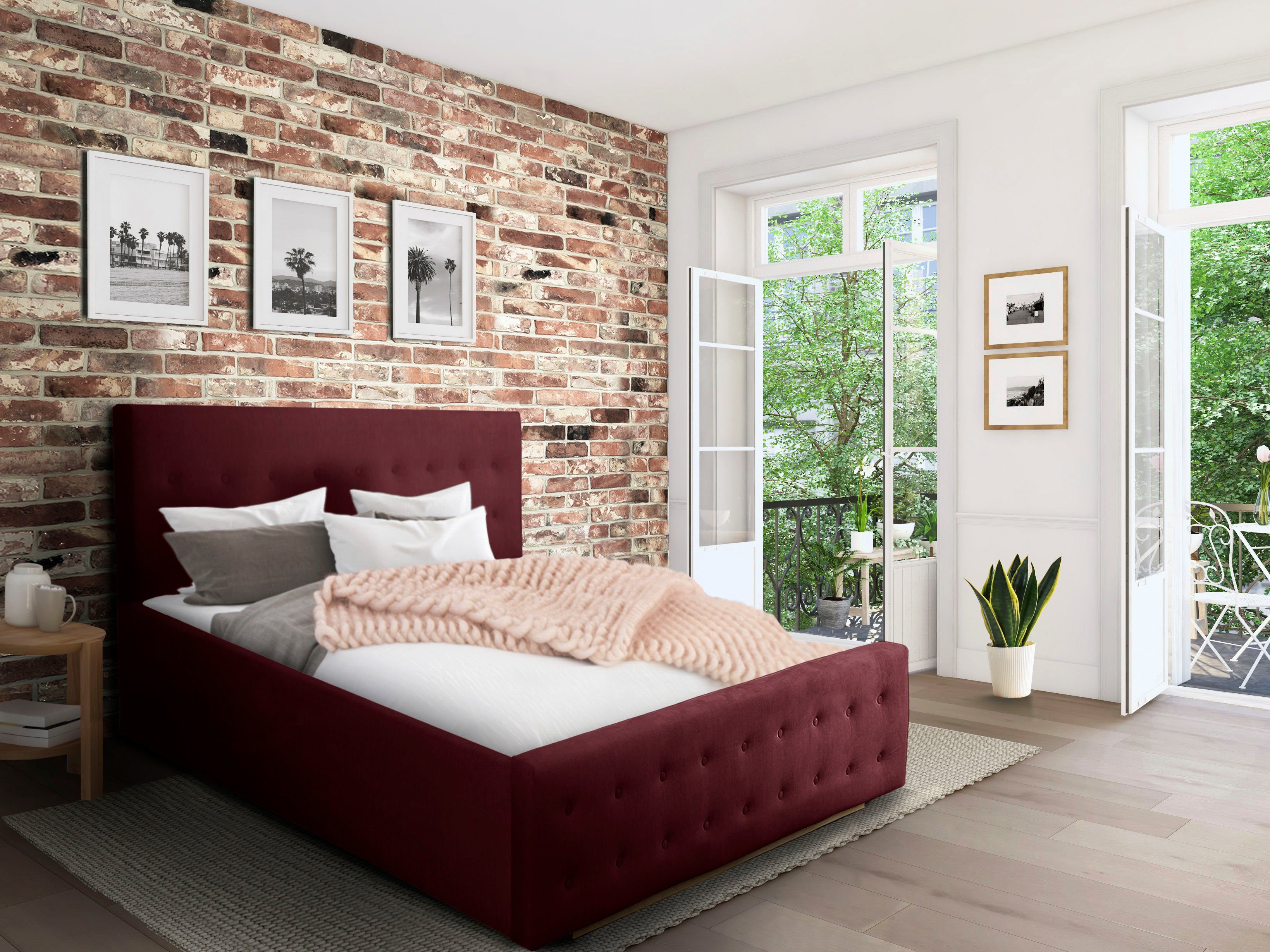 Home affaire Polsterbett "Vaine", in 5 Breiten, auch in Länge 220 cm, incl. günstig online kaufen