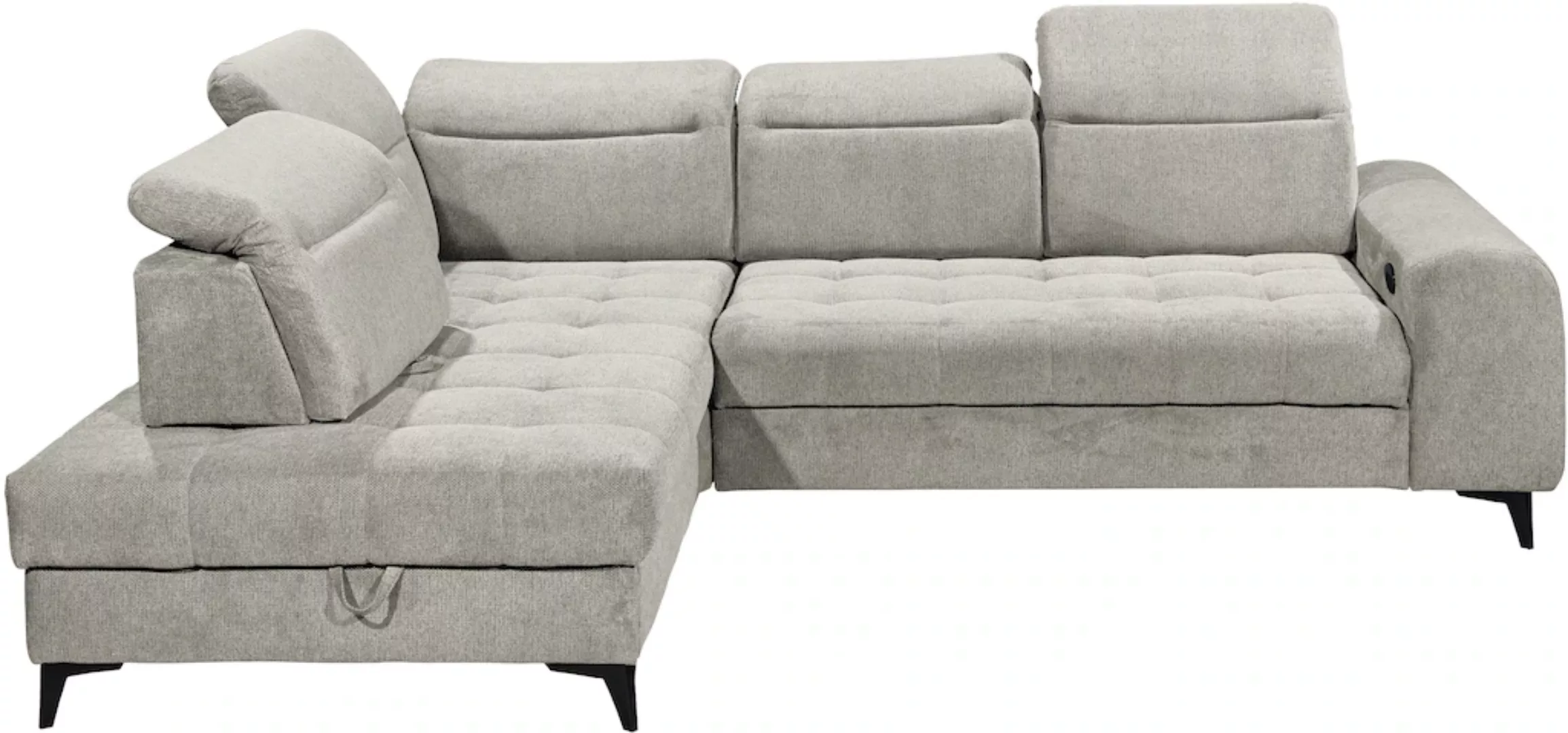 ED EXCITING DESIGN Ecksofa "Rockdale L-Form", frei im Raum stellbar, mit Be günstig online kaufen