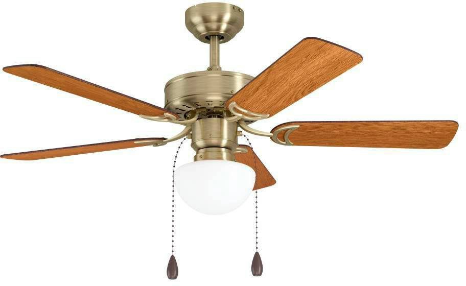 Deckenventilator Cadiz, E27, Zugschalter, altmessing günstig online kaufen