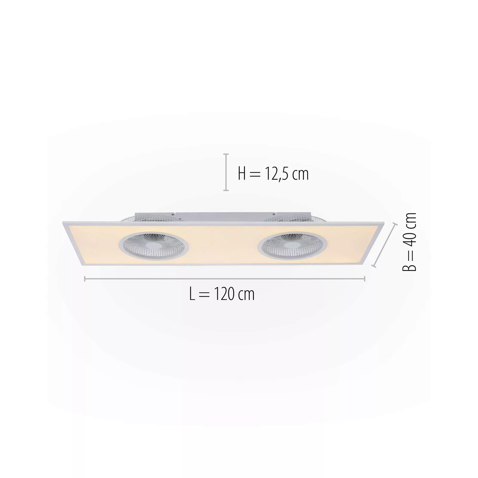 LED-Deckenventilator Flat-Air, CCT, weiß, 120x40cm günstig online kaufen