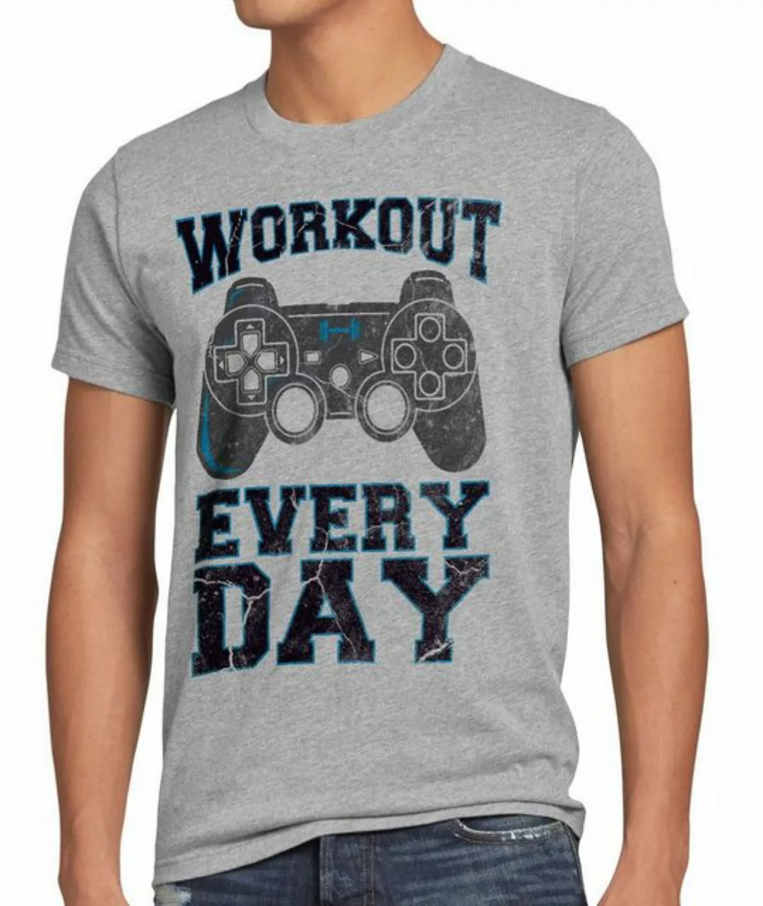 style3 T-Shirt Workout Gamer play sport station fitnessstudio konsole gym f günstig online kaufen