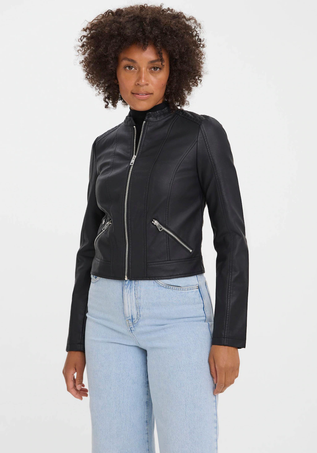 Vero Moda Lederimitatjacke VMKHLOEFAVO 22 SHORT COATED JACKET günstig online kaufen