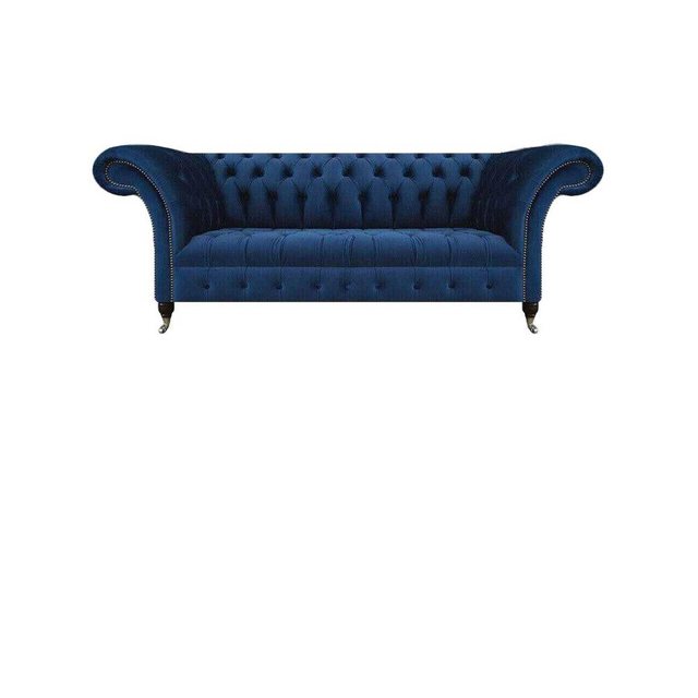 JVmoebel Chesterfield-Sofa Designer Möbel Wohnzimmer Blau 2x Sofas Polsterm günstig online kaufen