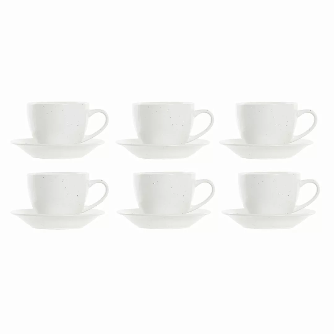 Satz Von Kaffeetassen Dkd Home Decor Weiß Steingut (150 Ml) günstig online kaufen