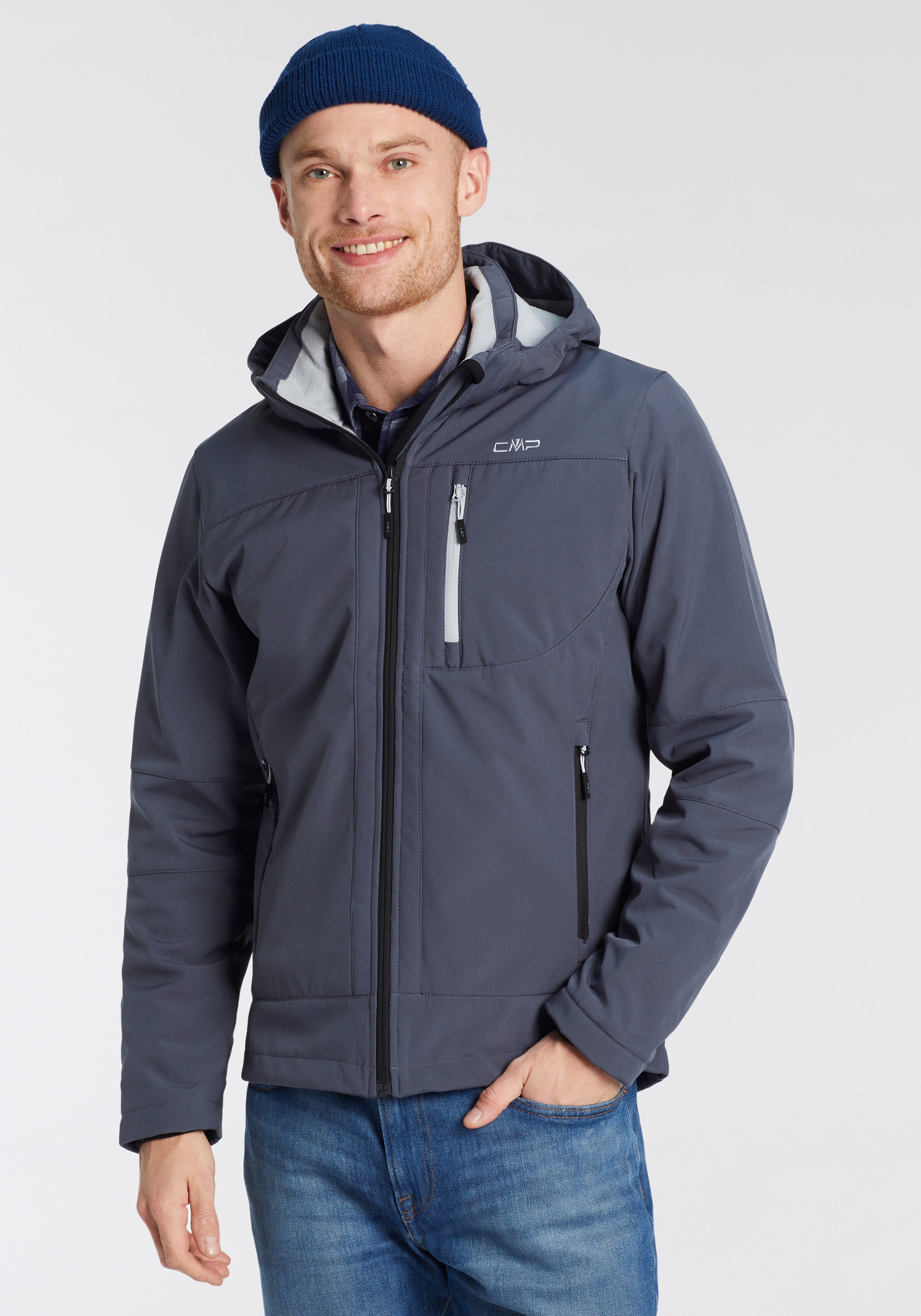 CMP Softshelljacke "MAN JACKET ZIP HOOD", mit Kapuze günstig online kaufen