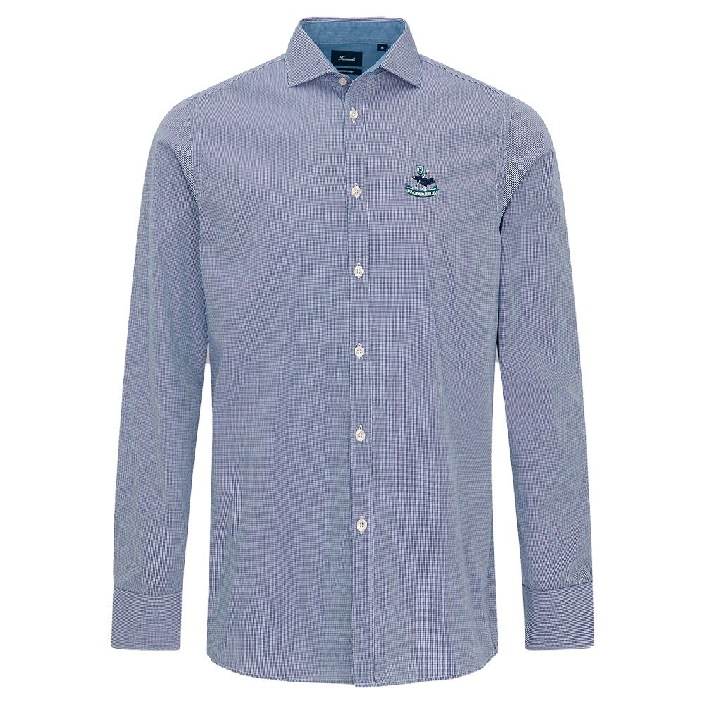 FaÇonnable Sportswear Cont Riviera Micro Ginhgam Birdie Shirt L Navy günstig online kaufen