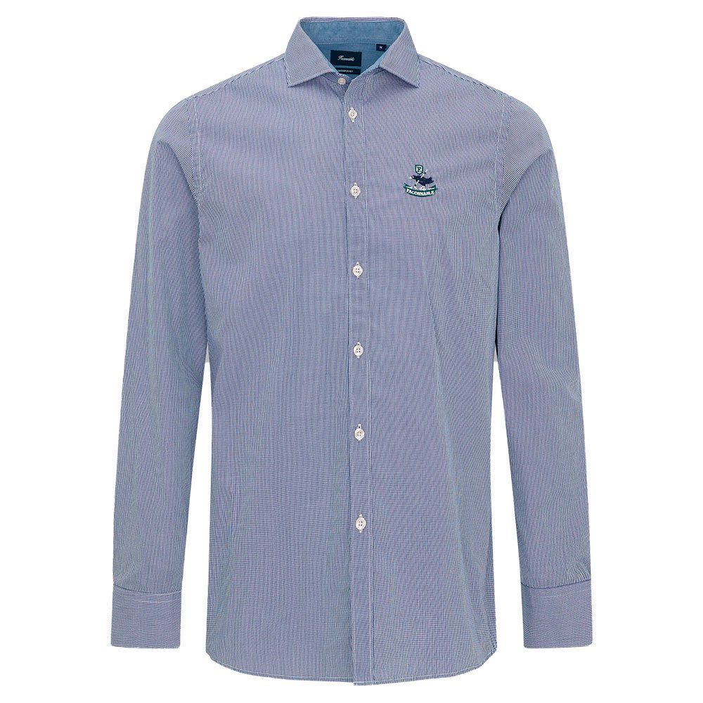 FaÇonnable Sportswear Cont Riviera Micro Ginhgam Birdie Shirt M Navy günstig online kaufen