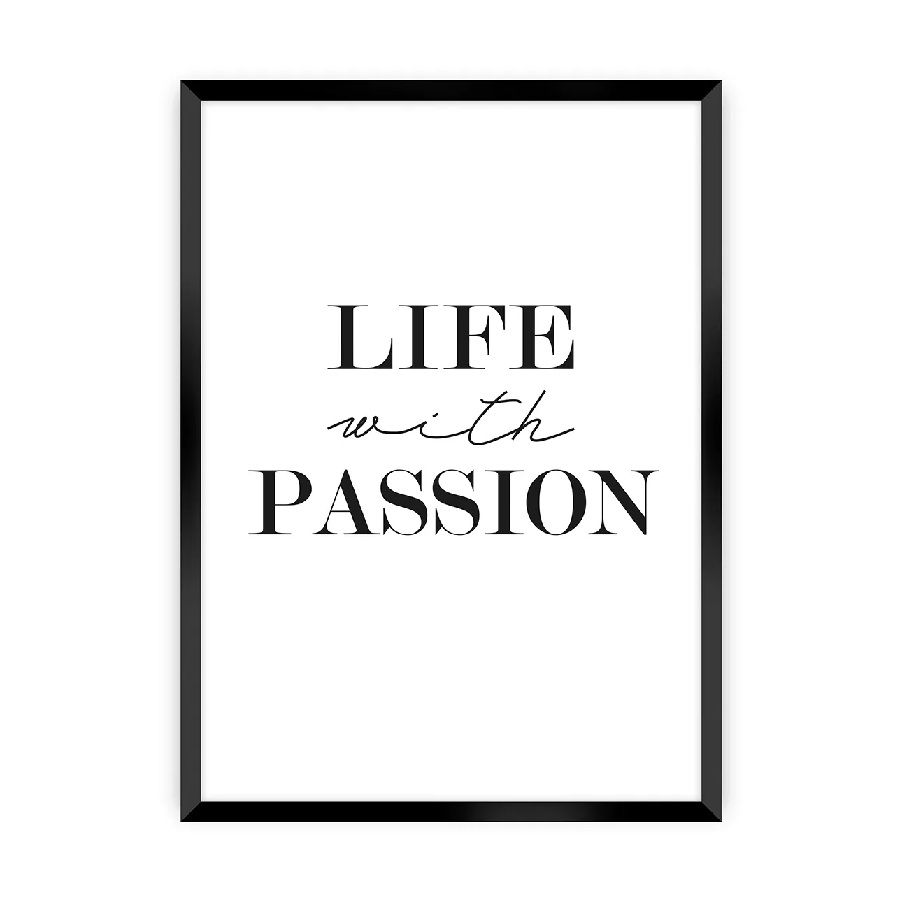 Poster Passion Black, 50 x 70 cm , Rahmen wählen: schwarz günstig online kaufen