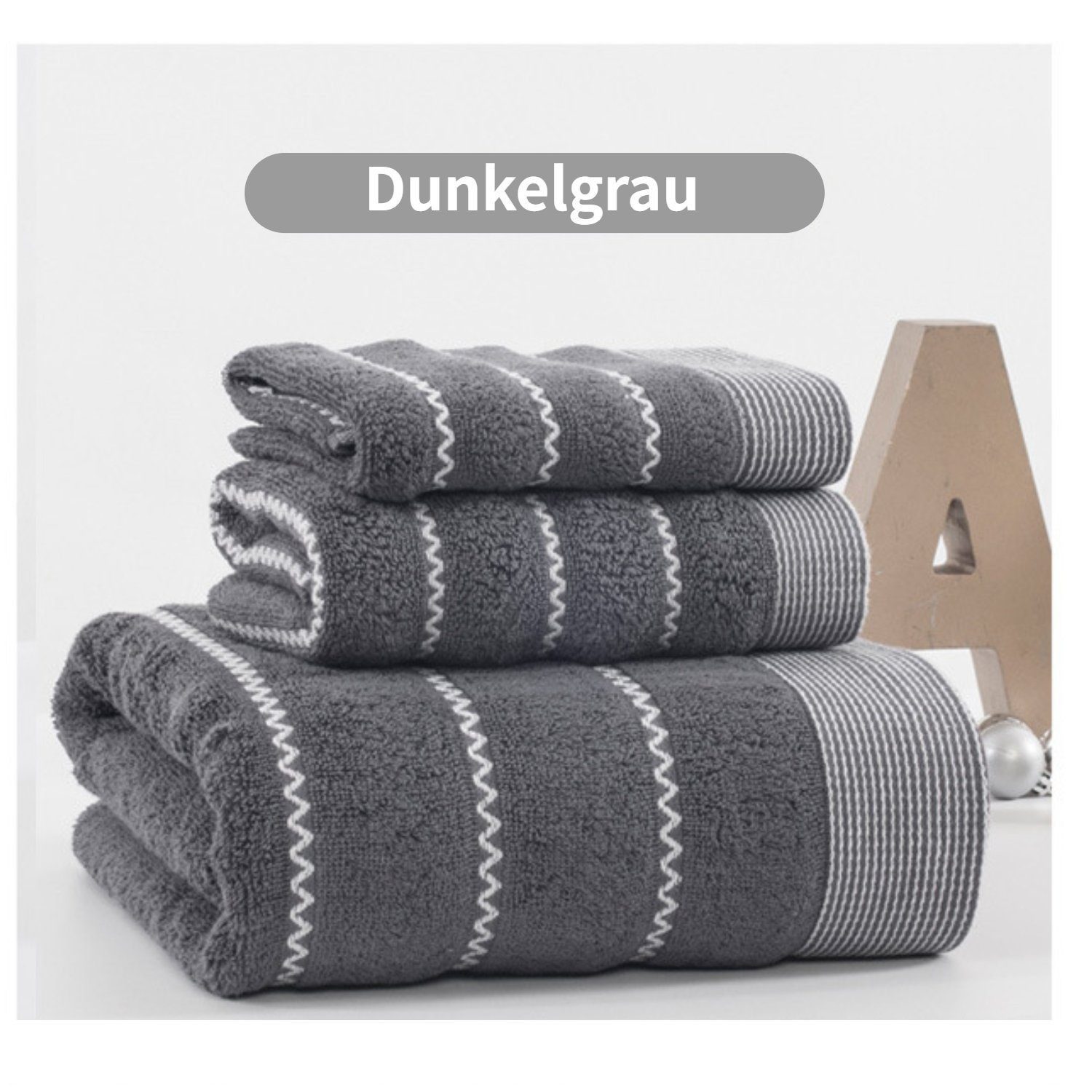 BYSURE Handtuch Set, Baumwolle (3-St), Badetuch günstig online kaufen