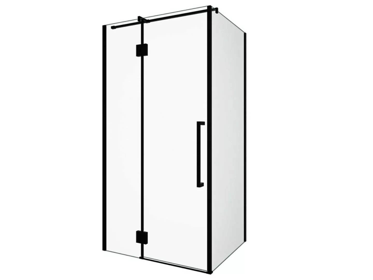 Duschtrennwand Industriel-Stil - 80 x 100 x 190 cm - Schwarz matt - PRINCET günstig online kaufen