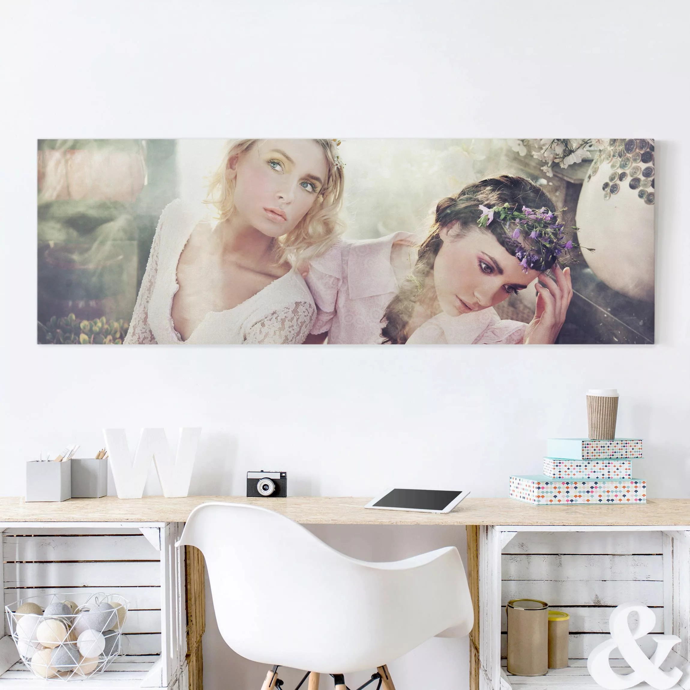 Leinwandbild Portrait - Panorama Spring Nymphs günstig online kaufen