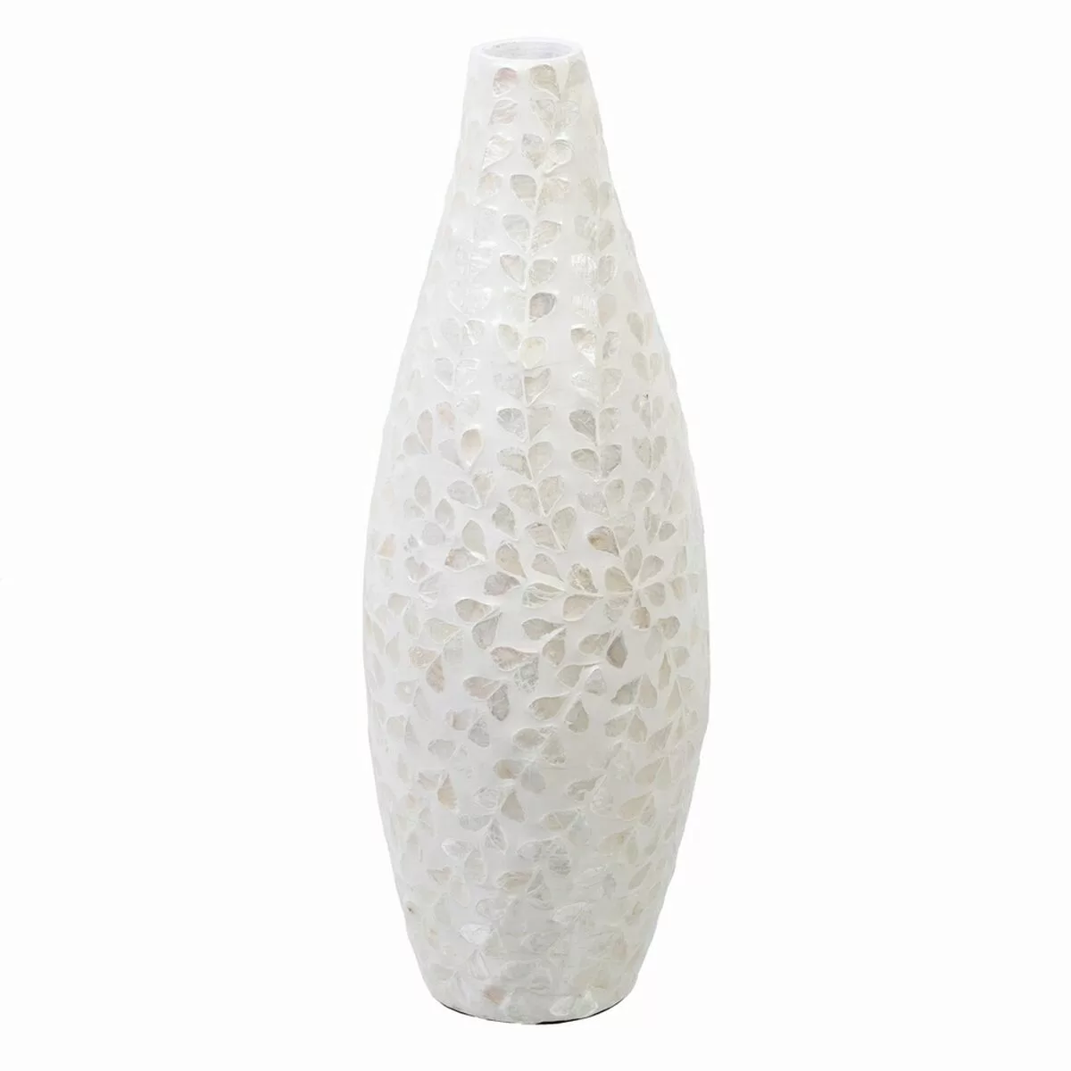 Vase 18 X 18 X 52 Cm Beige Perlmutt Holz Mdf günstig online kaufen