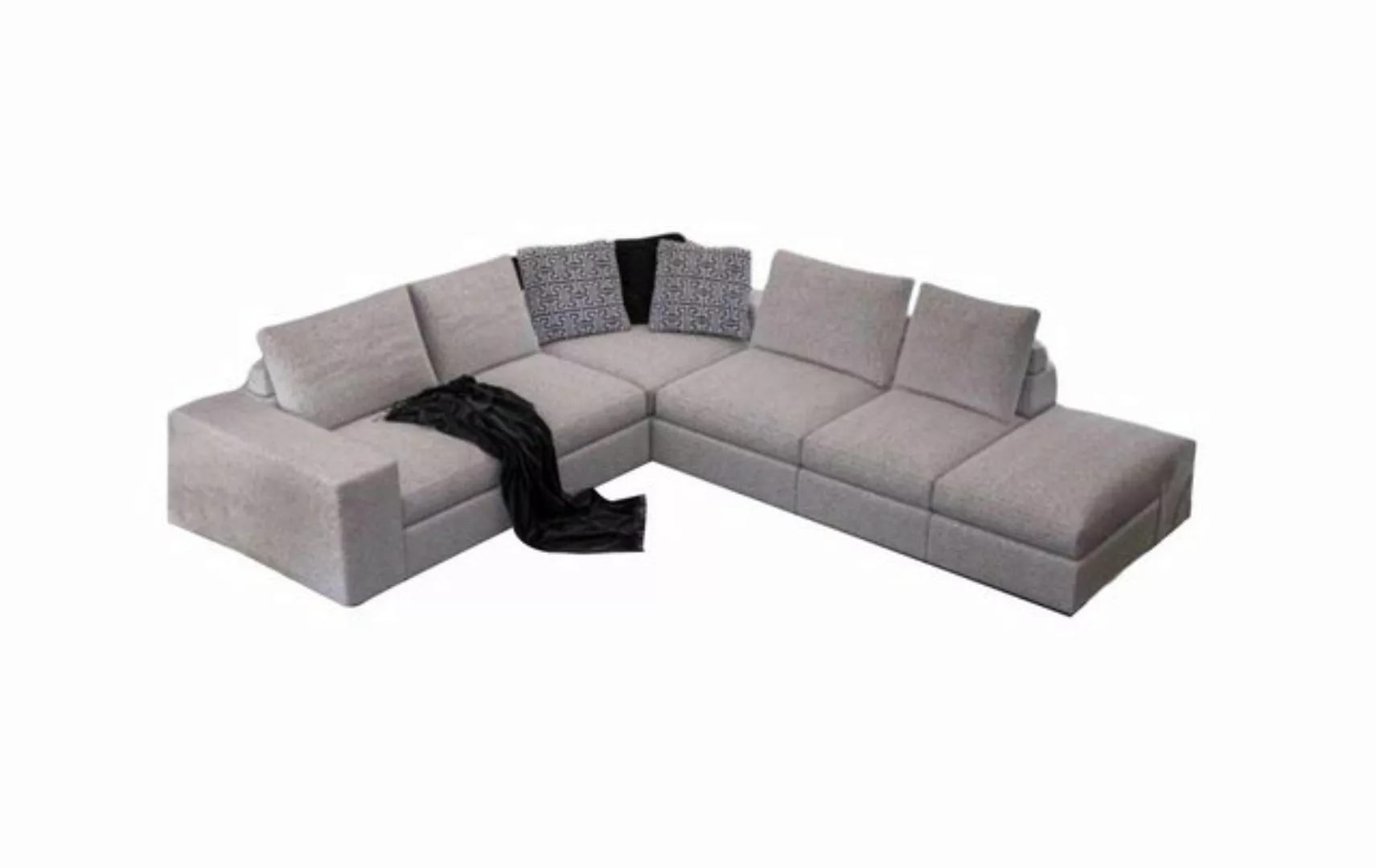 JVmoebel Ecksofa Weißes Ecksofa Polster Eckgarnitur Luxus L-Form Sofas Mode günstig online kaufen