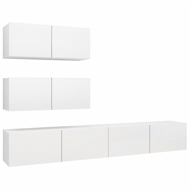 vidaXL TV-Schrank 4tlg TV Schrank Set Hängeschrank Wohnwand Fernsehschrank günstig online kaufen