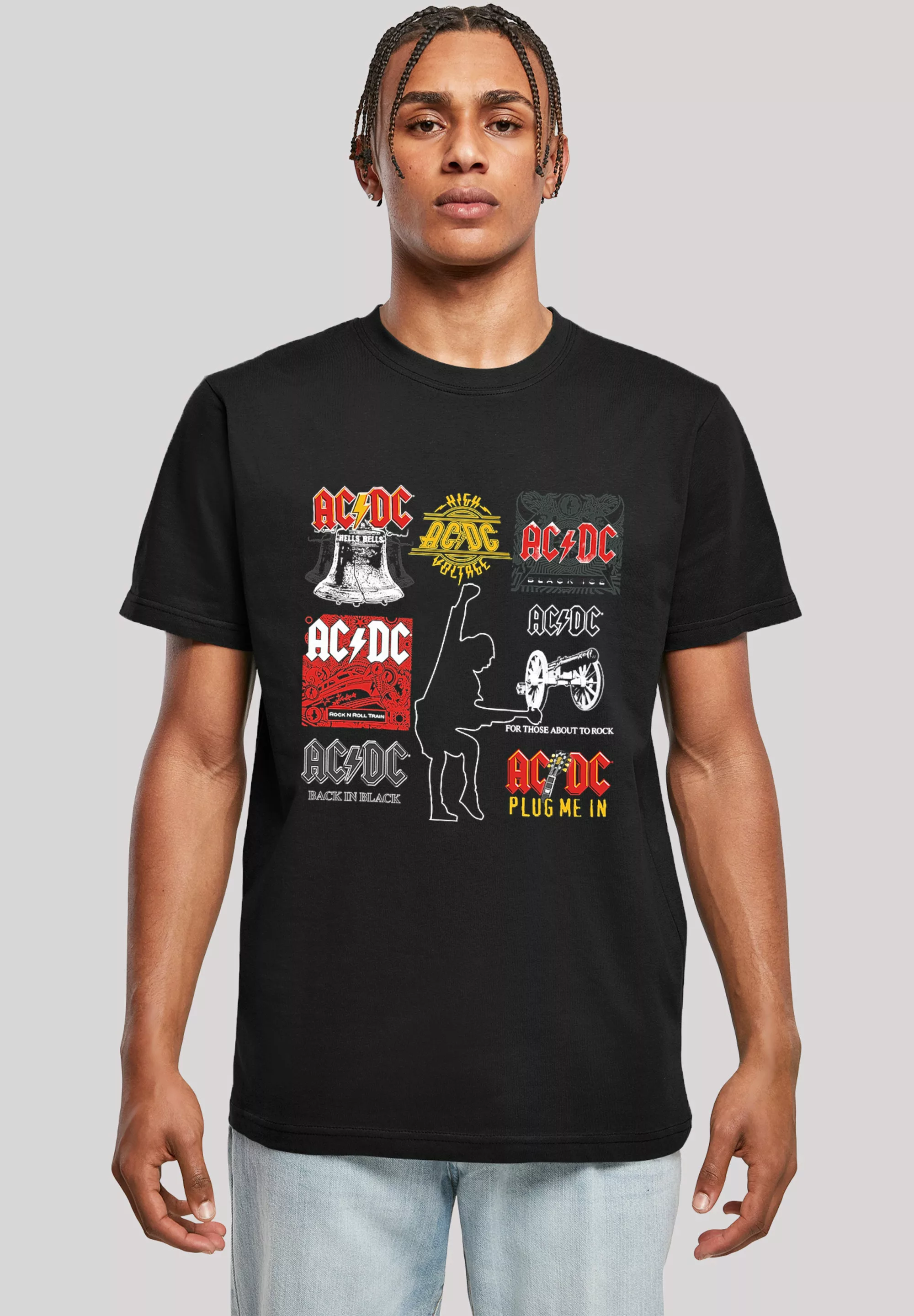 F4NT4STIC T-Shirt "ACDC Album Covers", Herren,Premium Merch,Regular-Fit,Bas günstig online kaufen