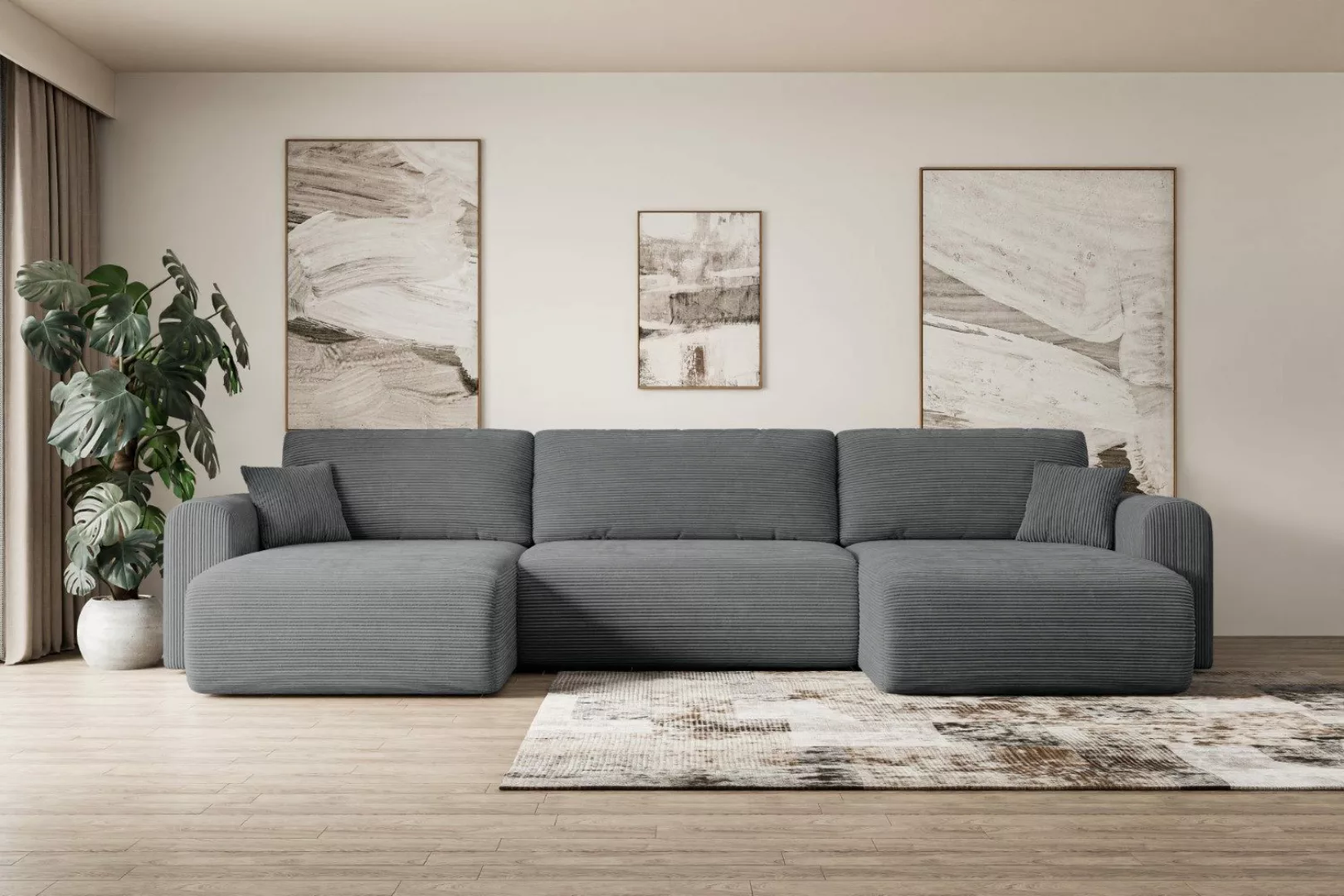 ALTDECOR Wohnlandschaft ORRO-U, Couch mit Schlaffunktion, günstig online kaufen