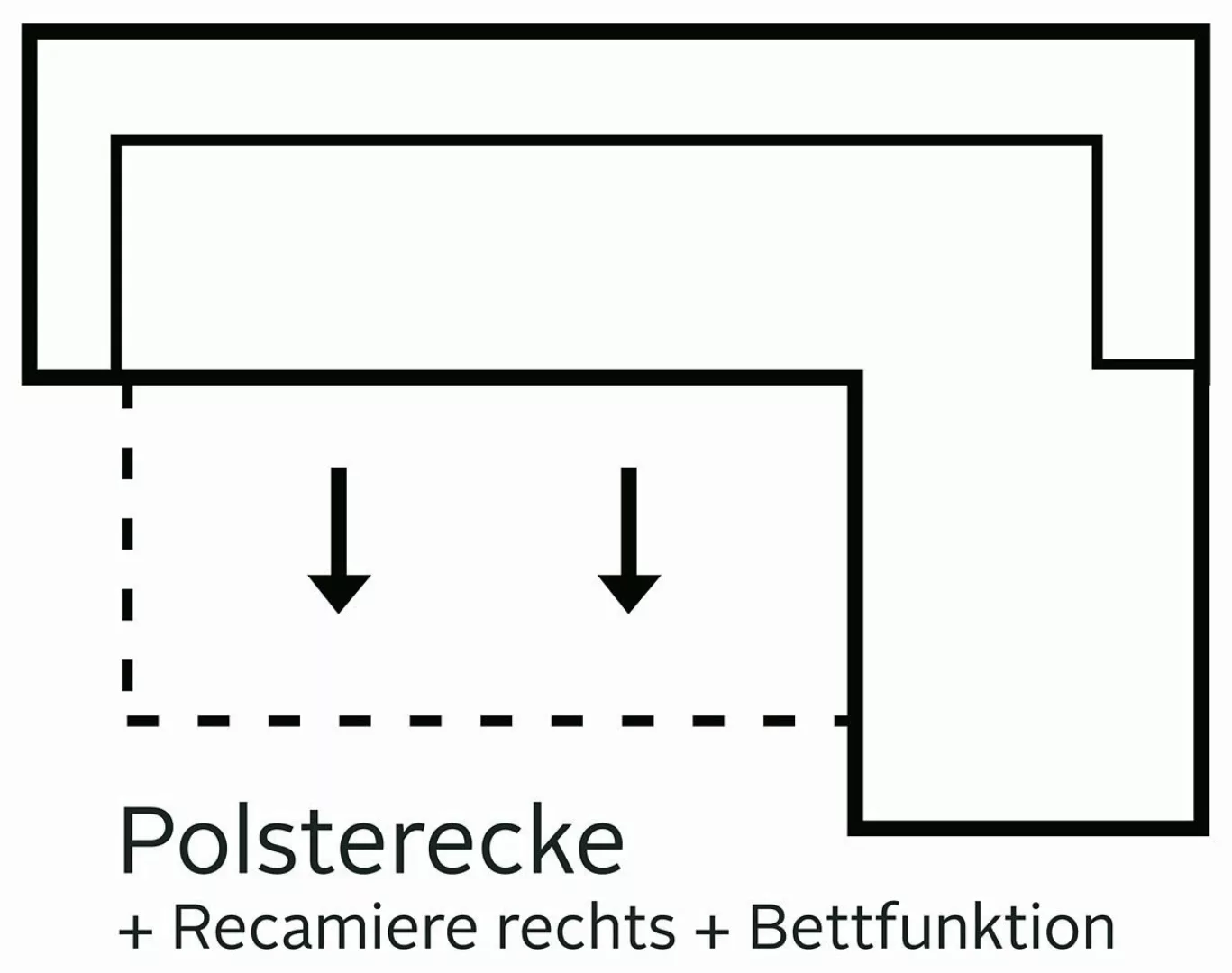 Home affaire Ecksofa Ventura L-Form, wahlweise mit Bettfunktion und Bettfun günstig online kaufen