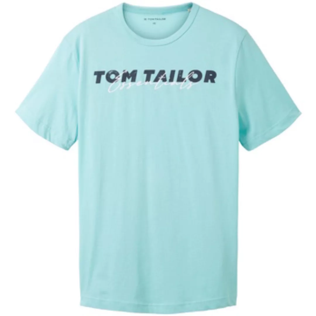 Tom Tailor  T-Shirt T-Shirt Kurzarmshirt mit Front-Logo-Print günstig online kaufen