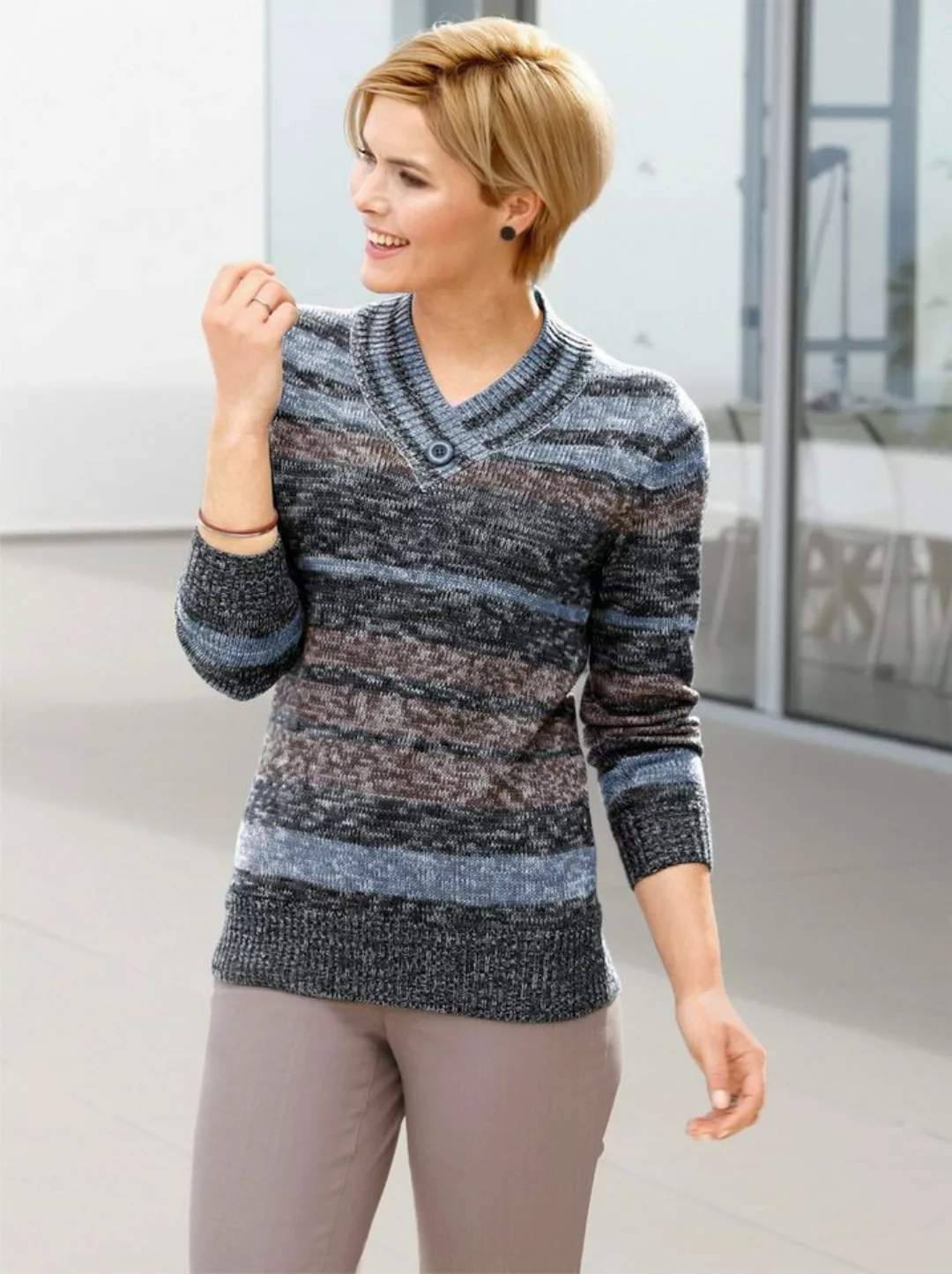 Casual Looks V-Ausschnitt-Pullover "Pullover" günstig online kaufen