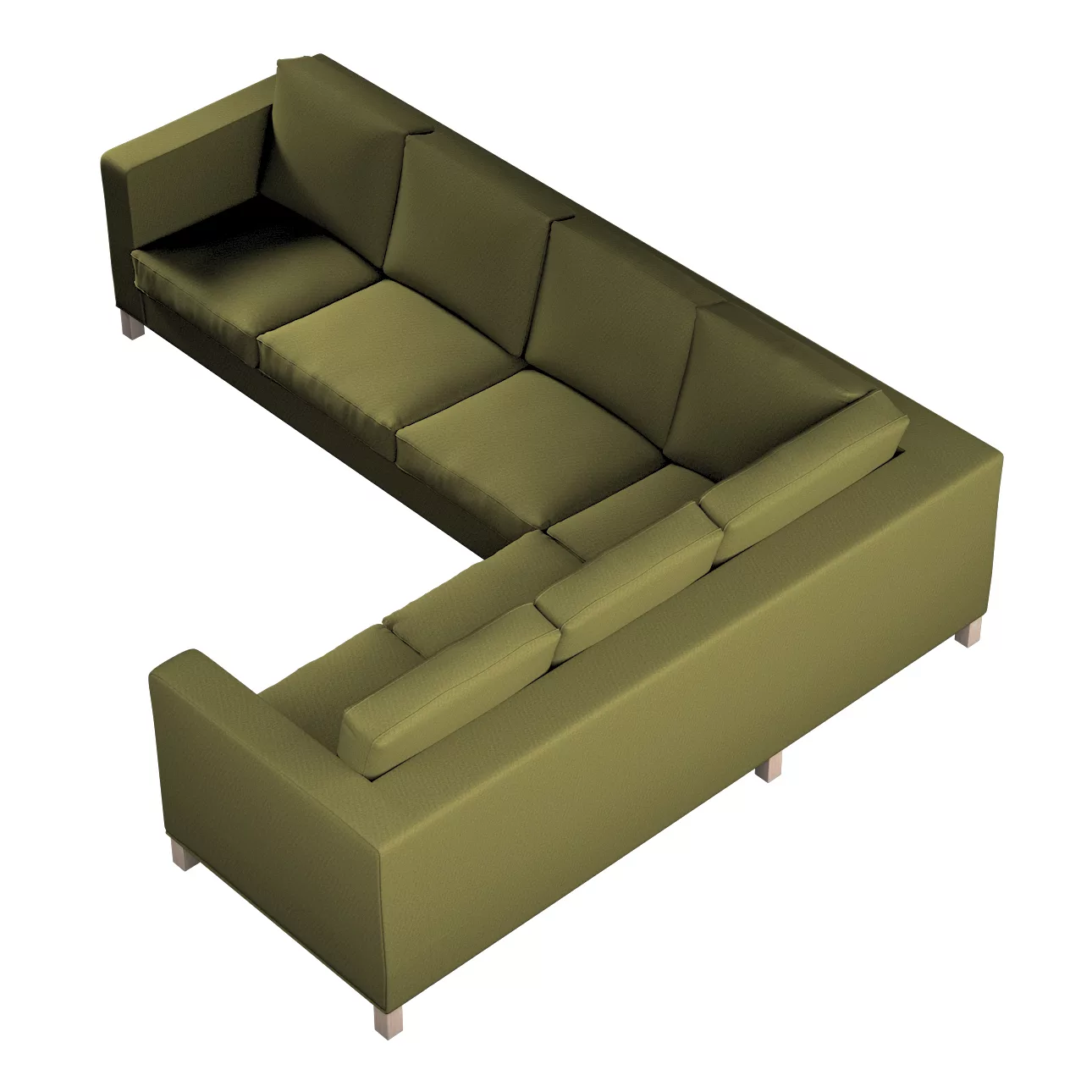 Bezug für Karlanda Sofa Ecke links, olivgrün, 36cm x 30cm x 50cm, Etna (161 günstig online kaufen