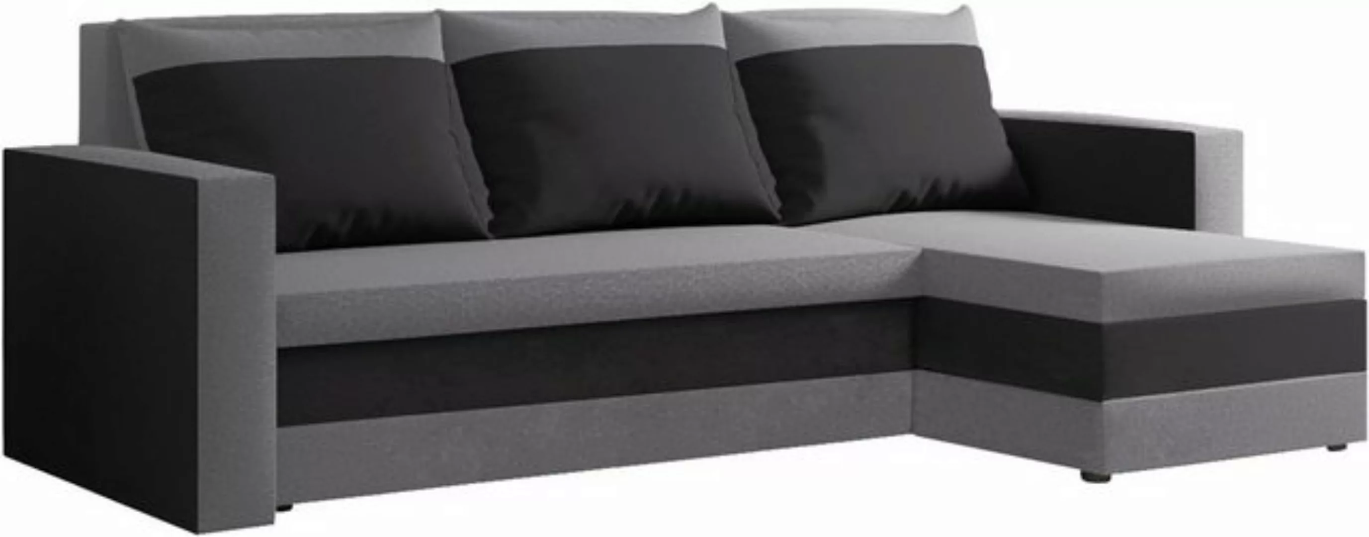 FORNIRO 24 Ecksofa Universal Ecksofa mit Schlaffunktion und Bettkasten, 225 günstig online kaufen