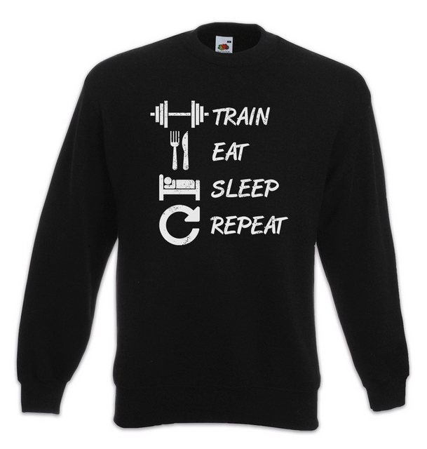 Urban Backwoods Sweatshirt Train Eat Sleep Repeat Sweatshirt Fitness Traini günstig online kaufen