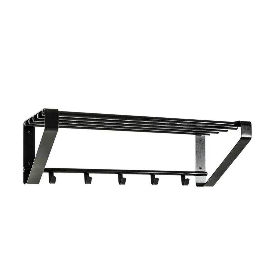 Wandgarderobe in Schwarz Metall 65 cm breit günstig online kaufen