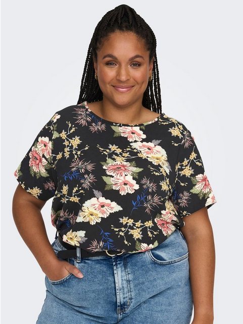 ONLY CARMAKOMA Blusenshirt Kurzarm Design Bluse Plus Size Curvy Shirt CARVI günstig online kaufen