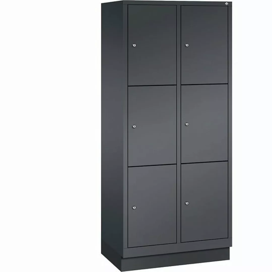 C+P Garderobenschrank Breite: 810 mm x Tiefe: 500 mm x Höhe: 1800 mm schwar günstig online kaufen