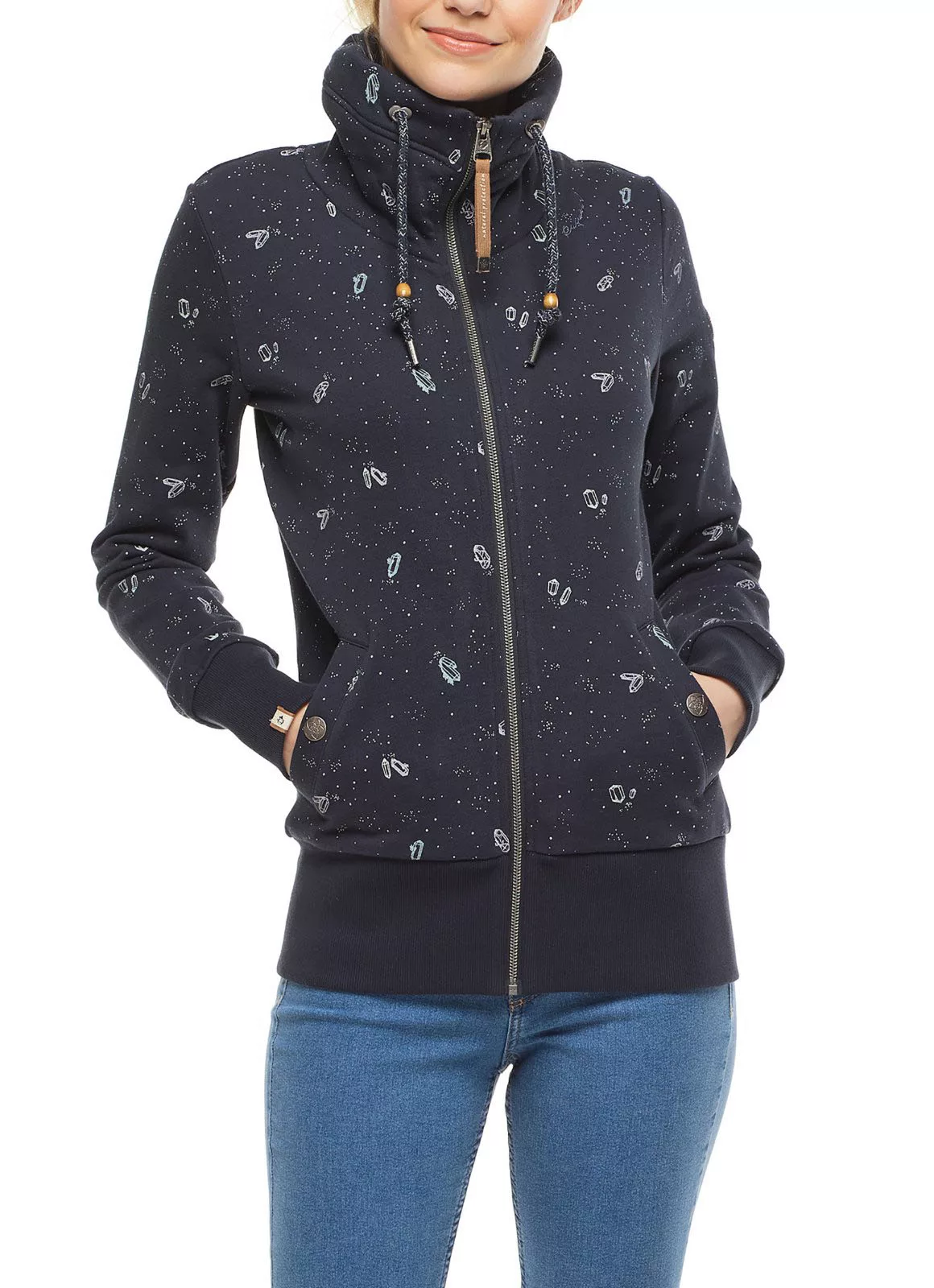 Ragwear Sweatjacke Rylie Crystal Organic navy günstig online kaufen