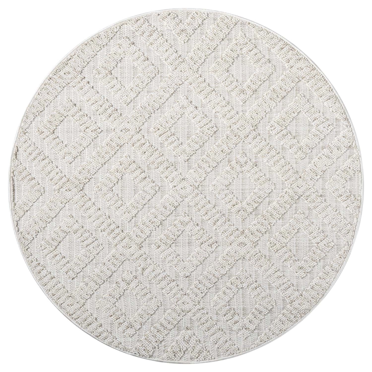 payé Teppich Klassiko 27 Fransen Rund 200x200 cm Beige günstig online kaufen