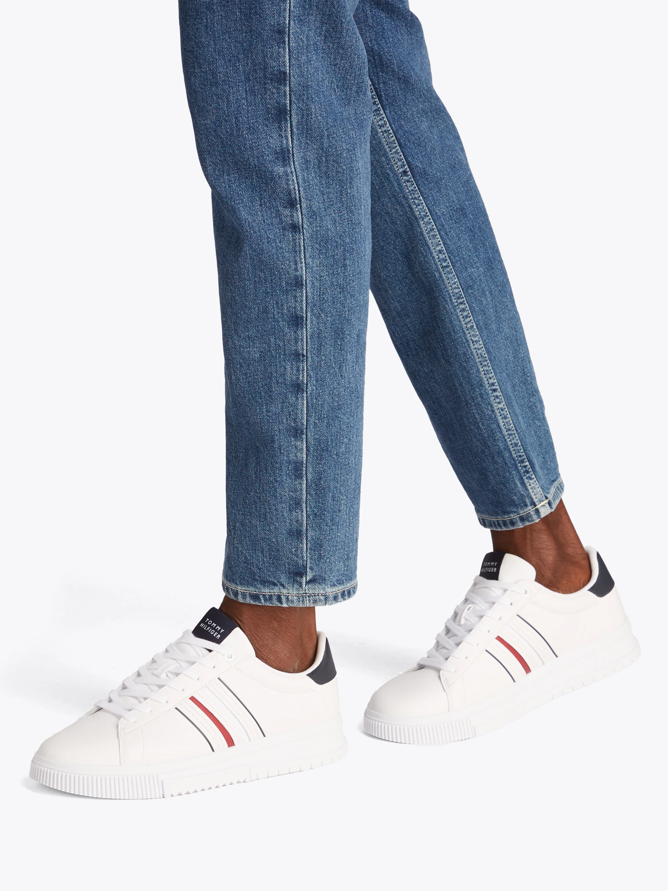 Tommy Hilfiger Plateausneaker "MODERN CUPSOLE STRIPES LTH", Freizeitschuh, günstig online kaufen