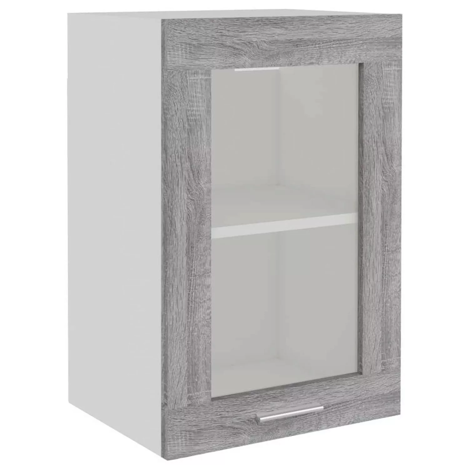 Vidaxl Hängeschrank Glas Grau Sonoma 40x31x60 Cm Holzwerkstoff günstig online kaufen