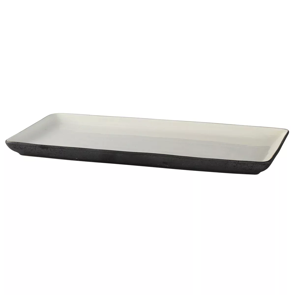Esrum Teller 18 x 36cm Weiß-grau günstig online kaufen