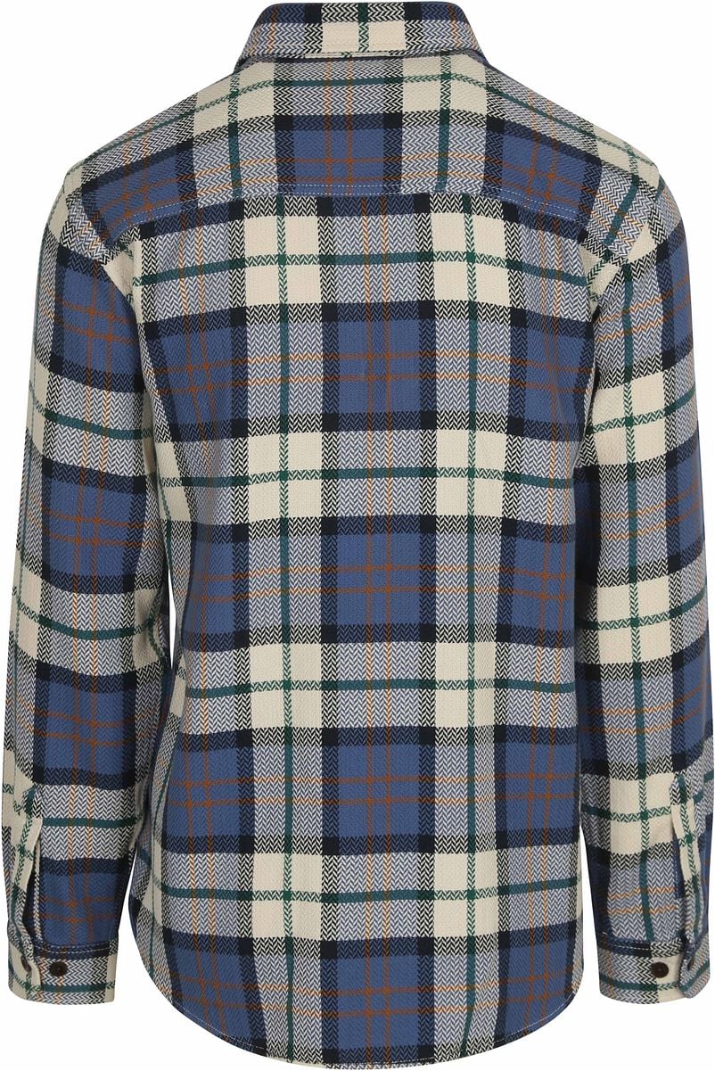 Gant Overshirt Herringbone Karos Blau - Größe L günstig online kaufen