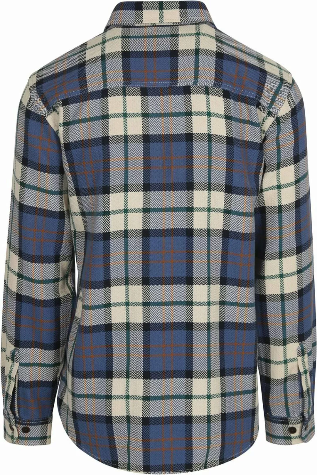 Gant Overshirt Herringbone Karos Blau - Größe M günstig online kaufen