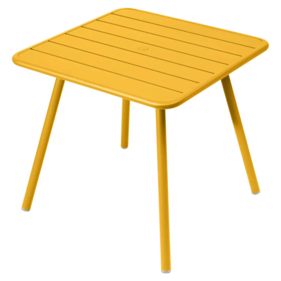 quadratischer Tisch Luxembourg metall gelb / 80 x 80 cm - 4 Beine - Fermob günstig online kaufen