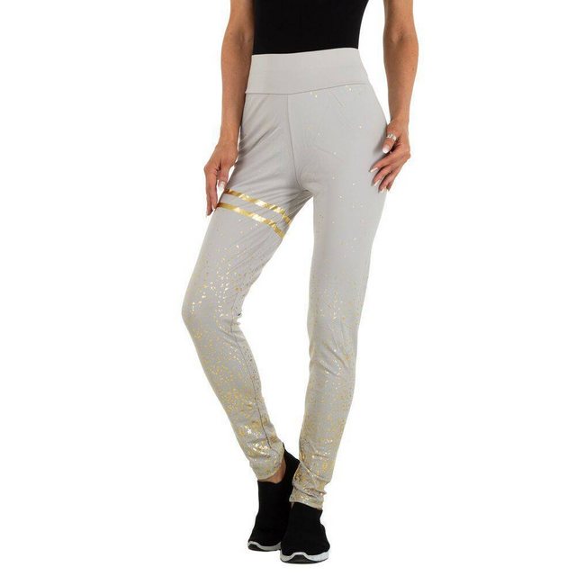 Ital-Design Leggings Damen Freizeit Stretch Klassische Leggings in Grau günstig online kaufen