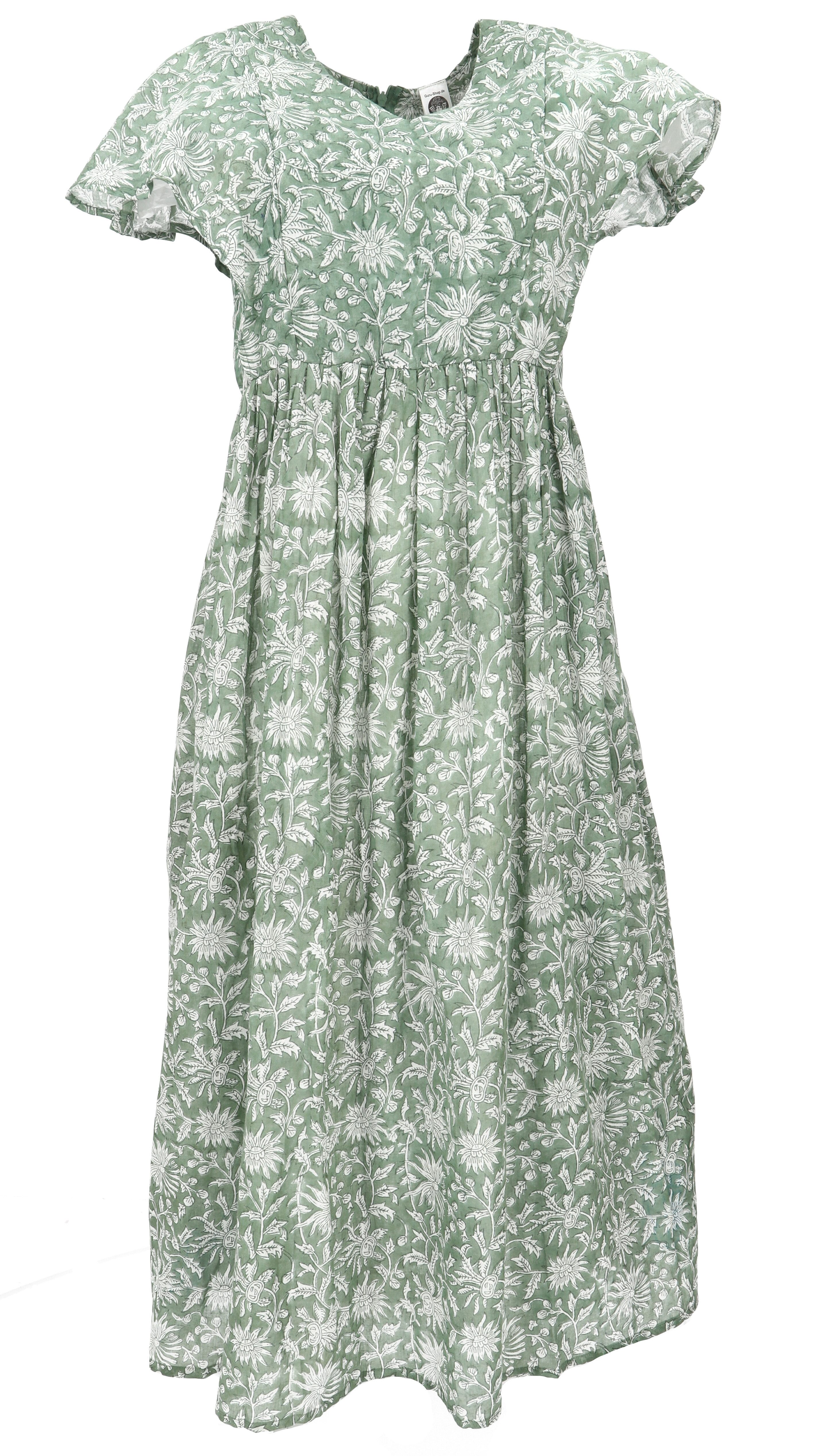 Guru-Shop Midikleid Luftiges Boho Sommerkleid, handbedrucktes.. günstig online kaufen