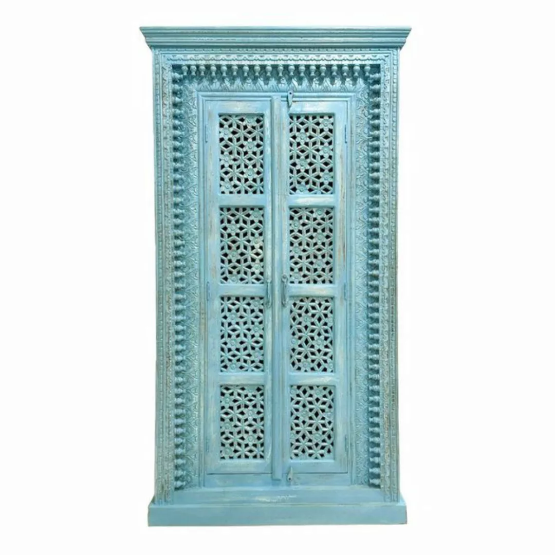 Oriental Galerie Mehrzweckschrank Blau Türkis Schrank Amba Indien 190 cm Sc günstig online kaufen