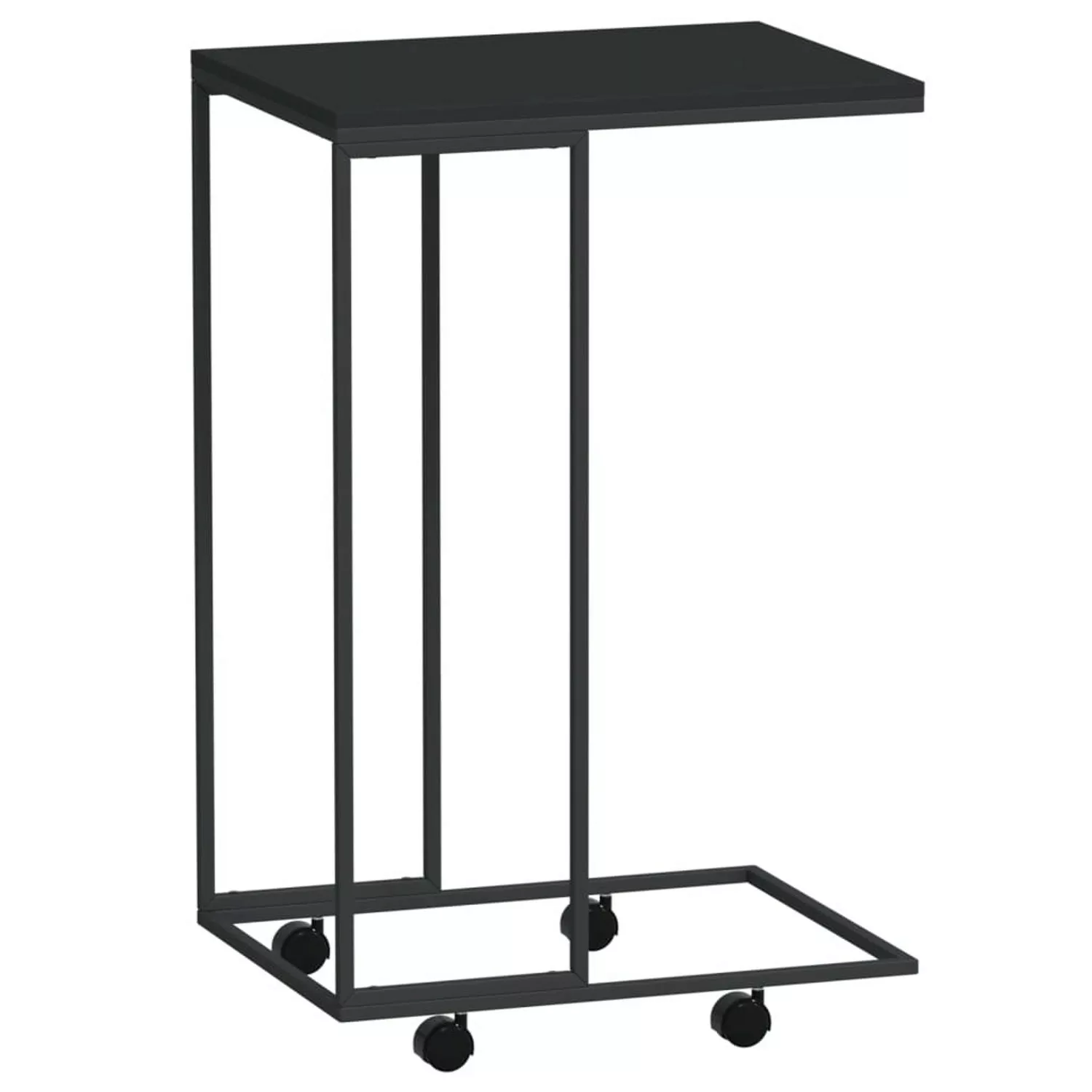 vidaXL Beistelltisch mit Rollen Schwarz 40x30x63,5 cm Holzwerkstoff Modell günstig online kaufen