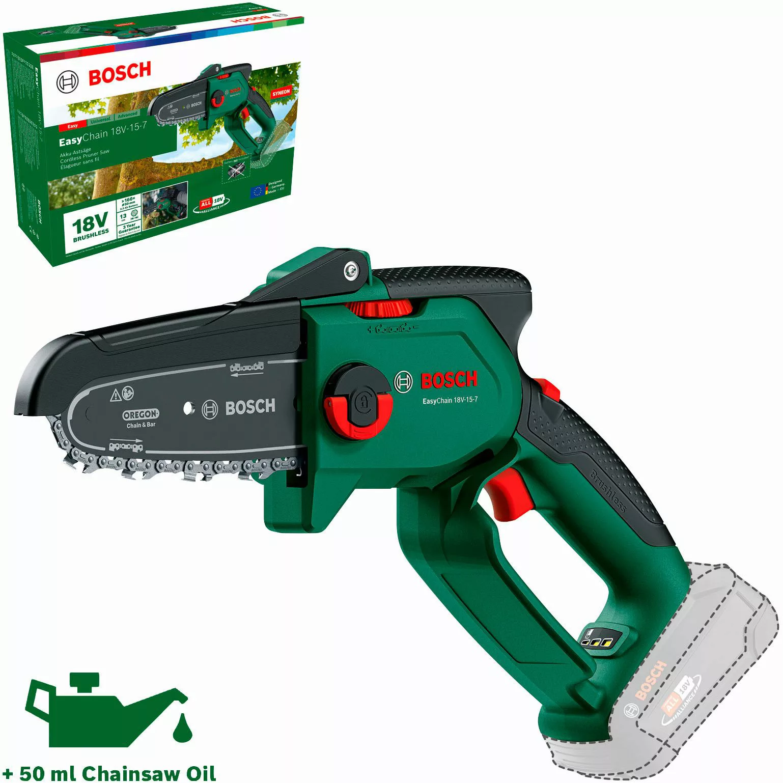Bosch Akku-Gehölzschneider EasyChain 18 V-15-7 Solo günstig online kaufen