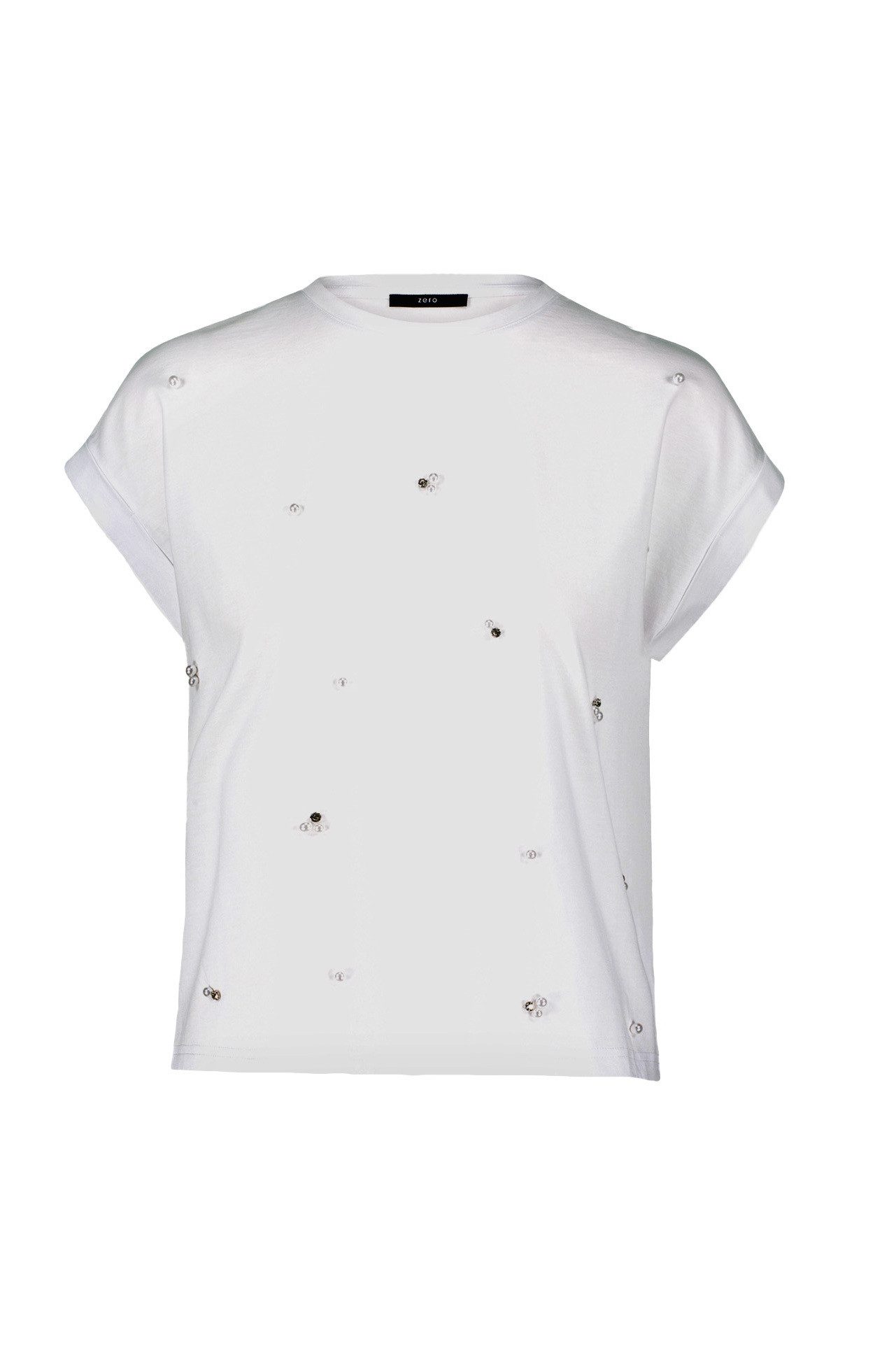 Zero Kurzarmshirt "zero Damen Oversized-Shirt mit Perlen", (1 tlg.), weiter günstig online kaufen