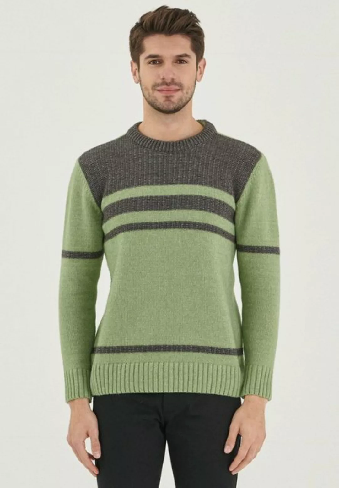 ORGANICATION Sweater Men's Wool Sweater in Green günstig online kaufen