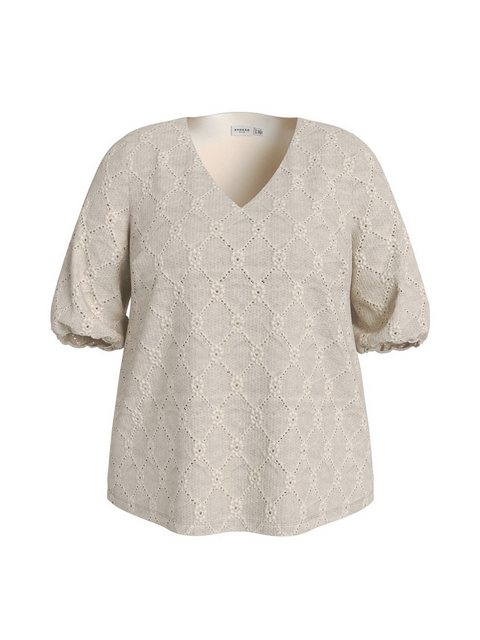 Vila Blusenshirt Bluse V-Ausschnitt Kappenärmeln Regular Fit 7665 in Gelb günstig online kaufen