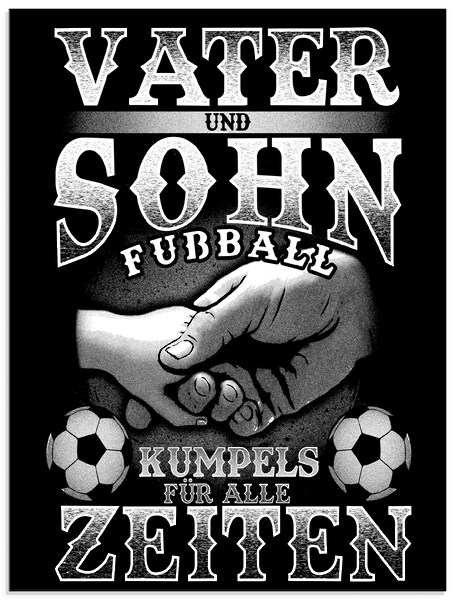 Artland Glasbild "Vater und Sohn Fußball Kumpels", Sprüche & Texte, (1 St.) günstig online kaufen