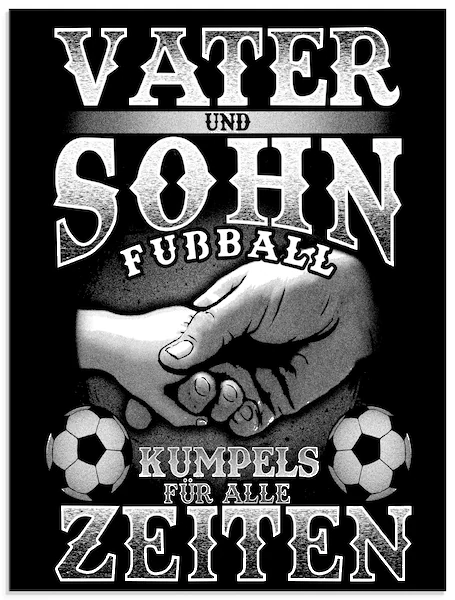 Artland Glasbild "Vater und Sohn Fußball Kumpels", Sprüche & Texte, (1 St.) günstig online kaufen