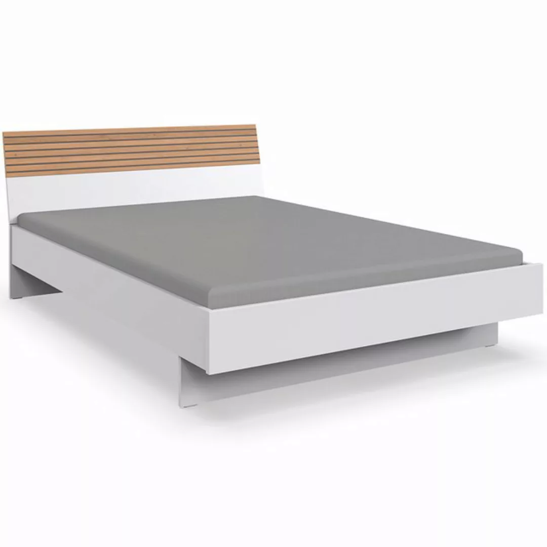 Lomadox Bettgestell RICCIONE-43, Bett 140x200 cm Einzelbett Gästebett moder günstig online kaufen